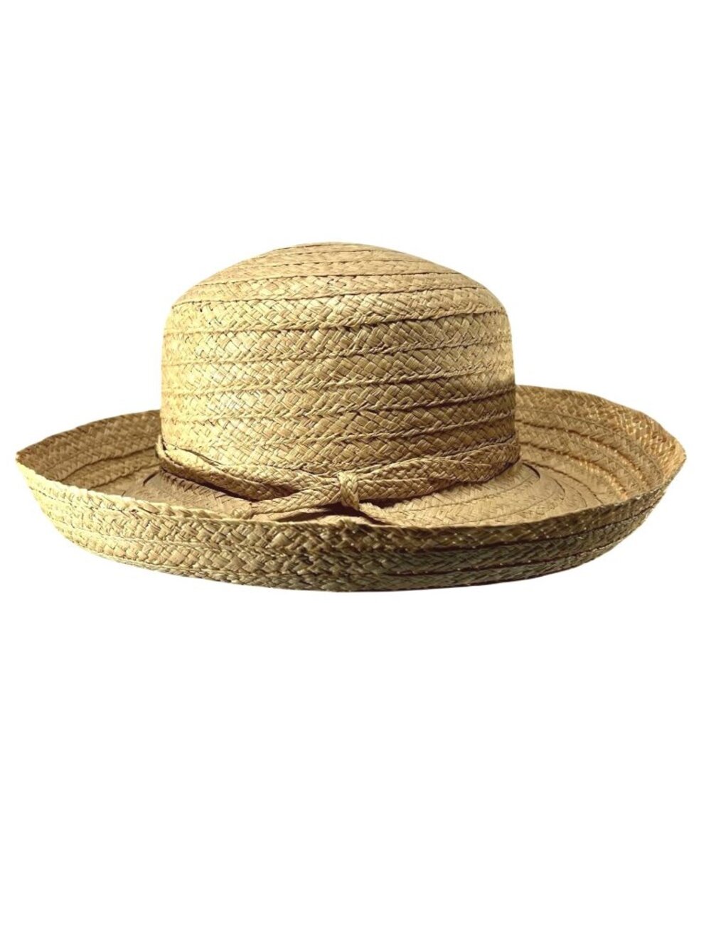 Liz Claiborne Boater Sun Straw Hat Minimalist Coastal Cottagecore Gardening - Picture 3 of 7